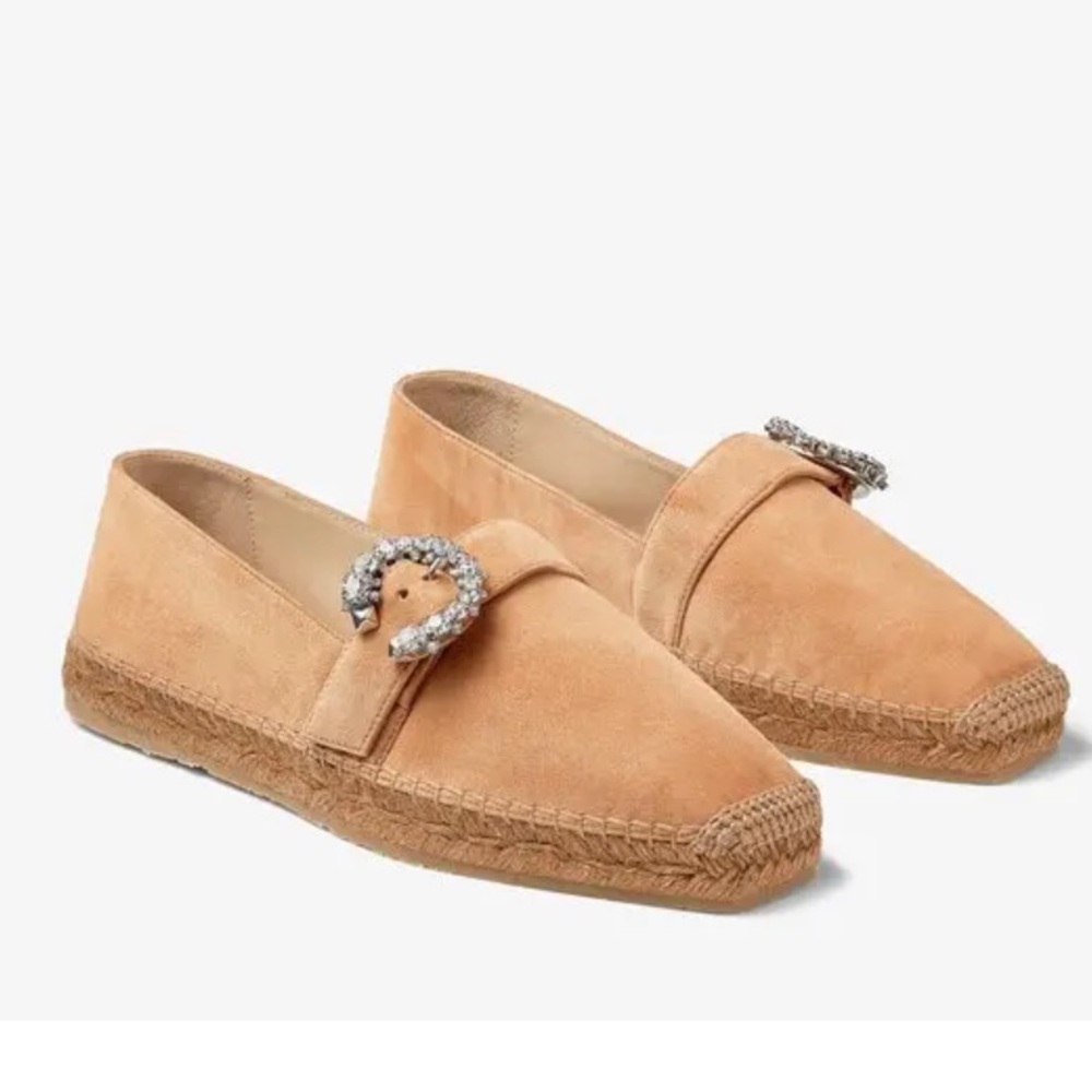 Jimmy Choo Tan Suede Espadrille